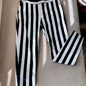 Black & white pants.